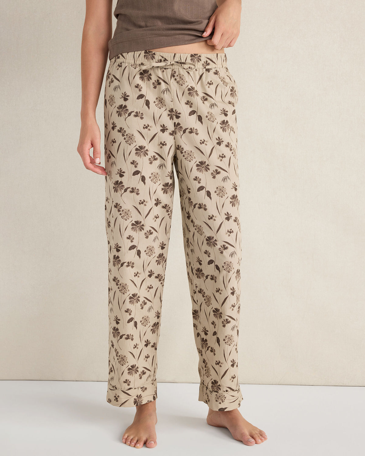 Talbots ORGANIC COTTON POPLIN SCATTERED FLORAL PAJAMA PANTS