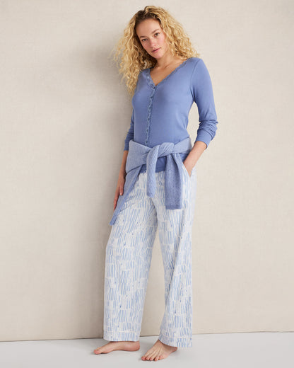 Talbots ORGANIC COTTON RIB KNIT LACE CARDIGAN