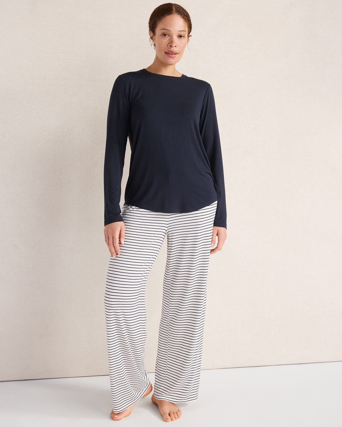 Talbots CALM & COOL STRIPE PAJAMA PANTS