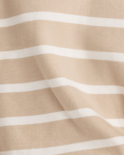 Talbots BRUSHED COTTON INTERLOCK STRIPE CREWNECK
