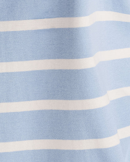 Talbots BRUSHED COTTON INTERLOCK STRIPE CREWNECK