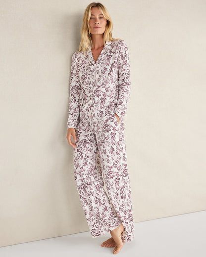 Talbots ORGANIC COTTON JERSEY BLUSHING BLOOMS PAJAMA PANTS