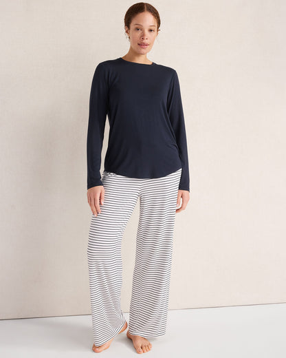 Talbots CALM & COOL LONG SLEEVE PAJAMA TOP