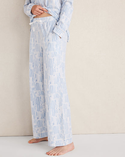 Talbots ORGANIC COTTON JERSEY WATERCOLOR WAVE PAJAMA PANTS
